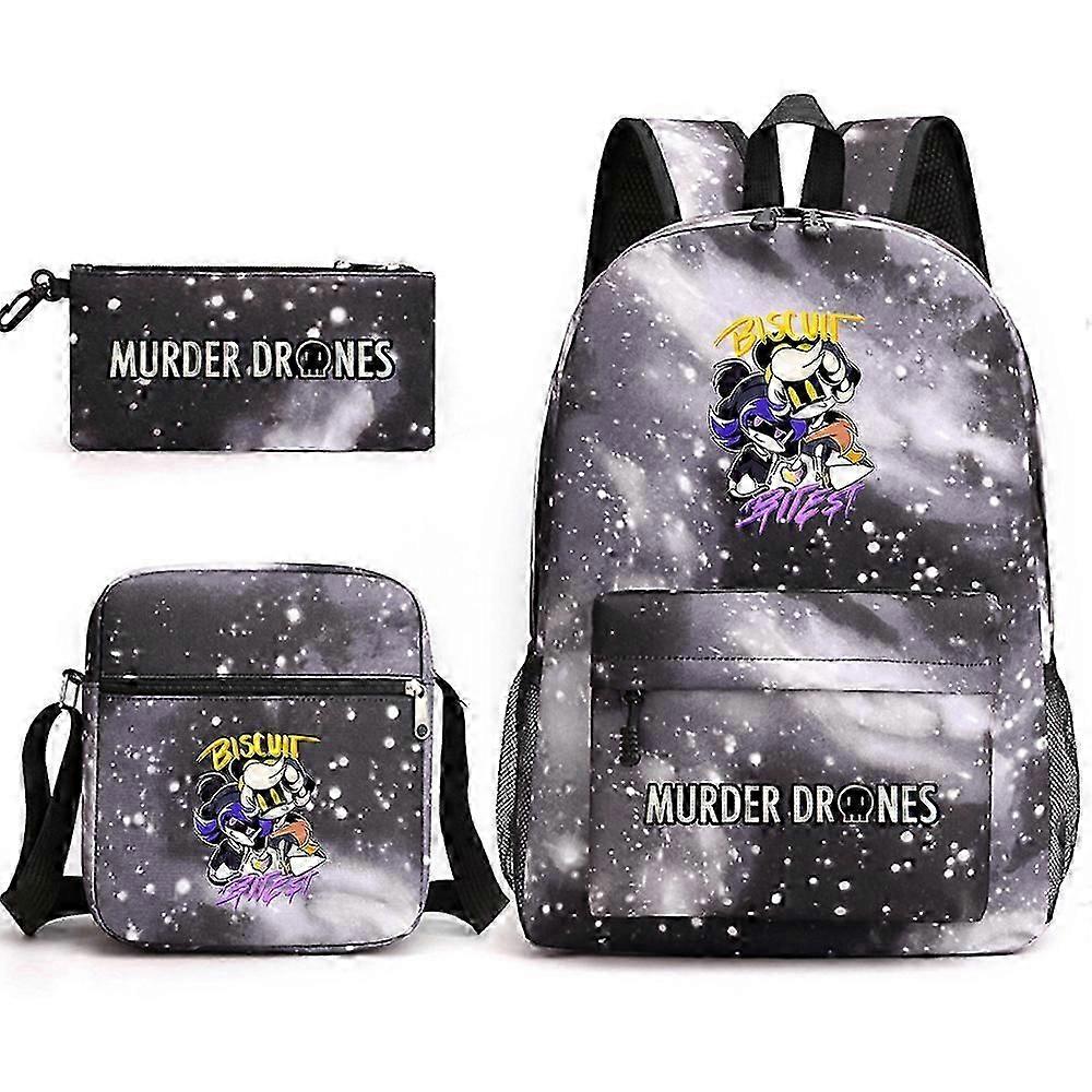 Murder Drones UZI School Bag Backpack Pencil Case Shoulder Bag Three-piece Set _32