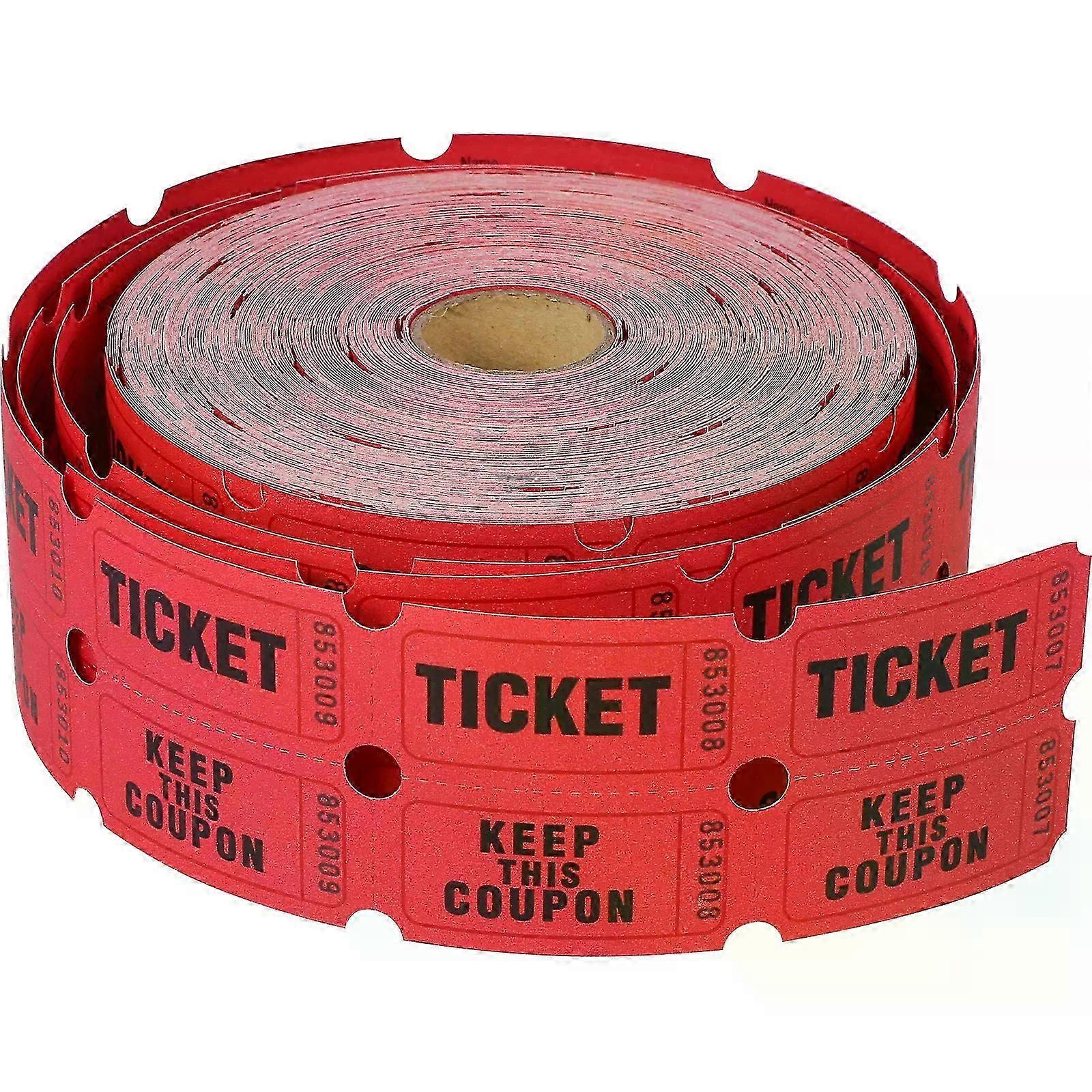Tag Lottery Ticket Carnival Tickets Label Red Raffle Fit For  Events Labels Universal