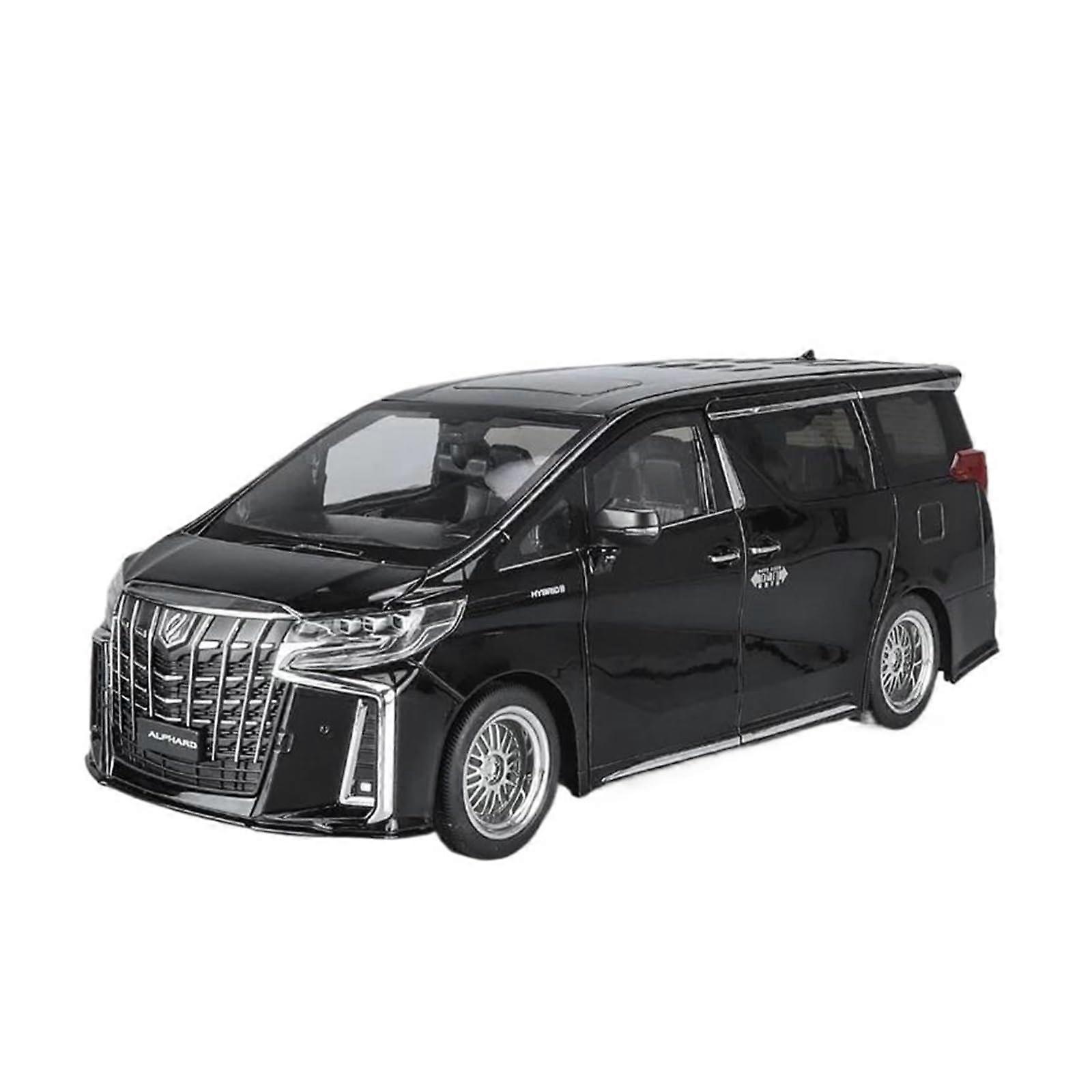 Miniature Model 1:18 Scale Metal Car with Sound and Light Features, Black Collectible Replica
