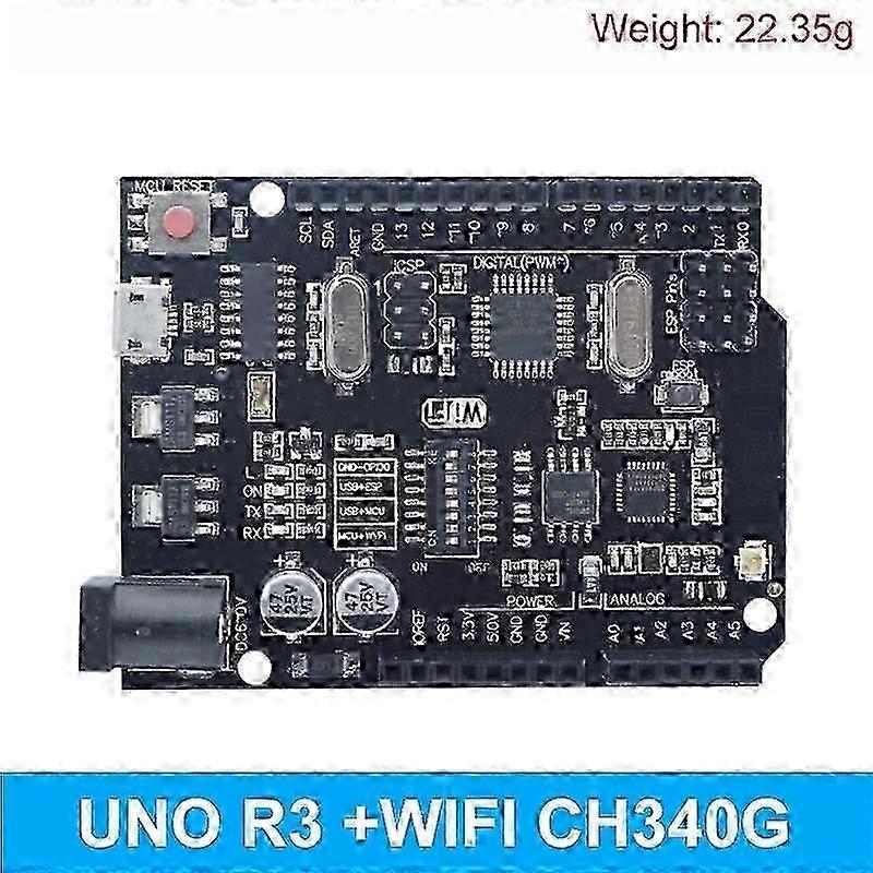 Entwicklungsboard Kompatibel mit Arduino Uno R3 ATMEGA328P Chip CH340G und WeMos ESP8266