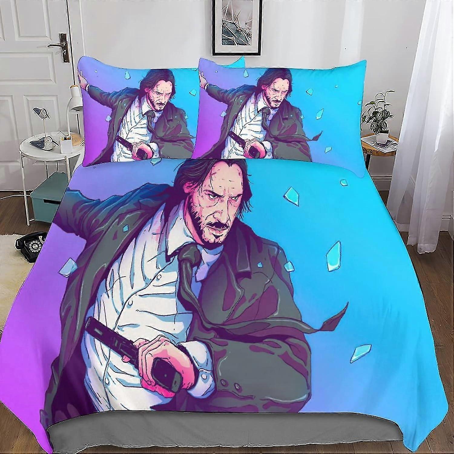 Conjunto de capa de edredom 3D Capa de edredom 3 peças Capa de edredom de microfibra macia Conjunto de edredom para adolescentes