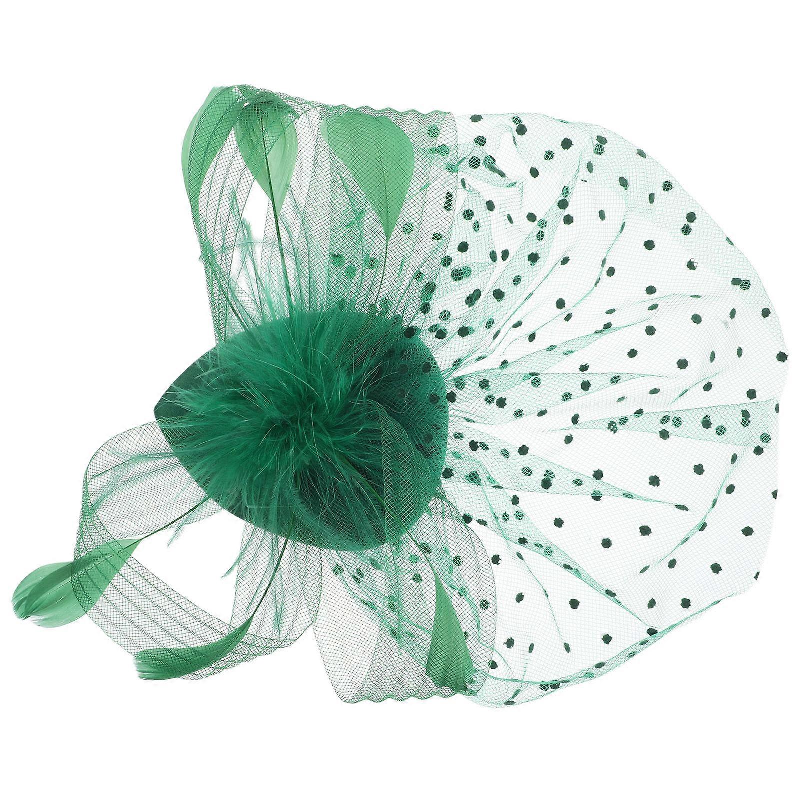 Elegant Vintage Bridal Mesh Veil Hat with Flower Fascinator Hair Clip – Charming Plume Design, Durable Quality for Weddings, Tea Parties, and Special