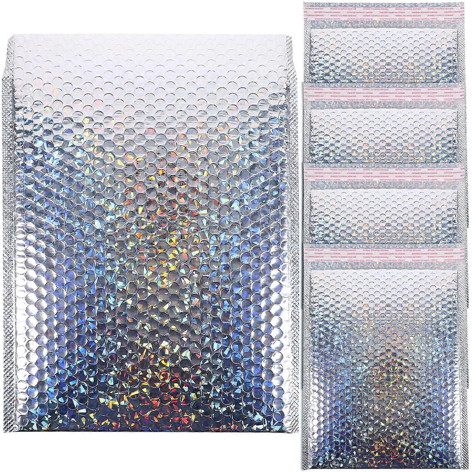 Bubble Mailing Envelopes Adhesive Storage Bags Moisture-Proof Silver 11.79X9.82X0.16in 5Pcs