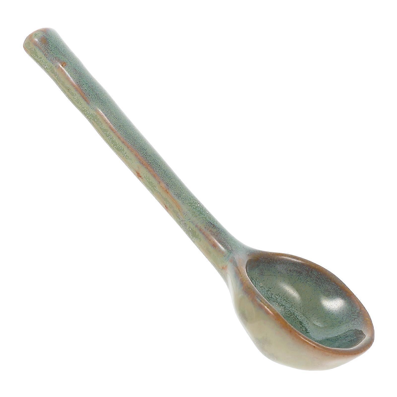 Here's a polished and engaging product description based on your input:
**Chic Japanese Style Ceramic Soup Spoon – Elegant & Practical Dessert &