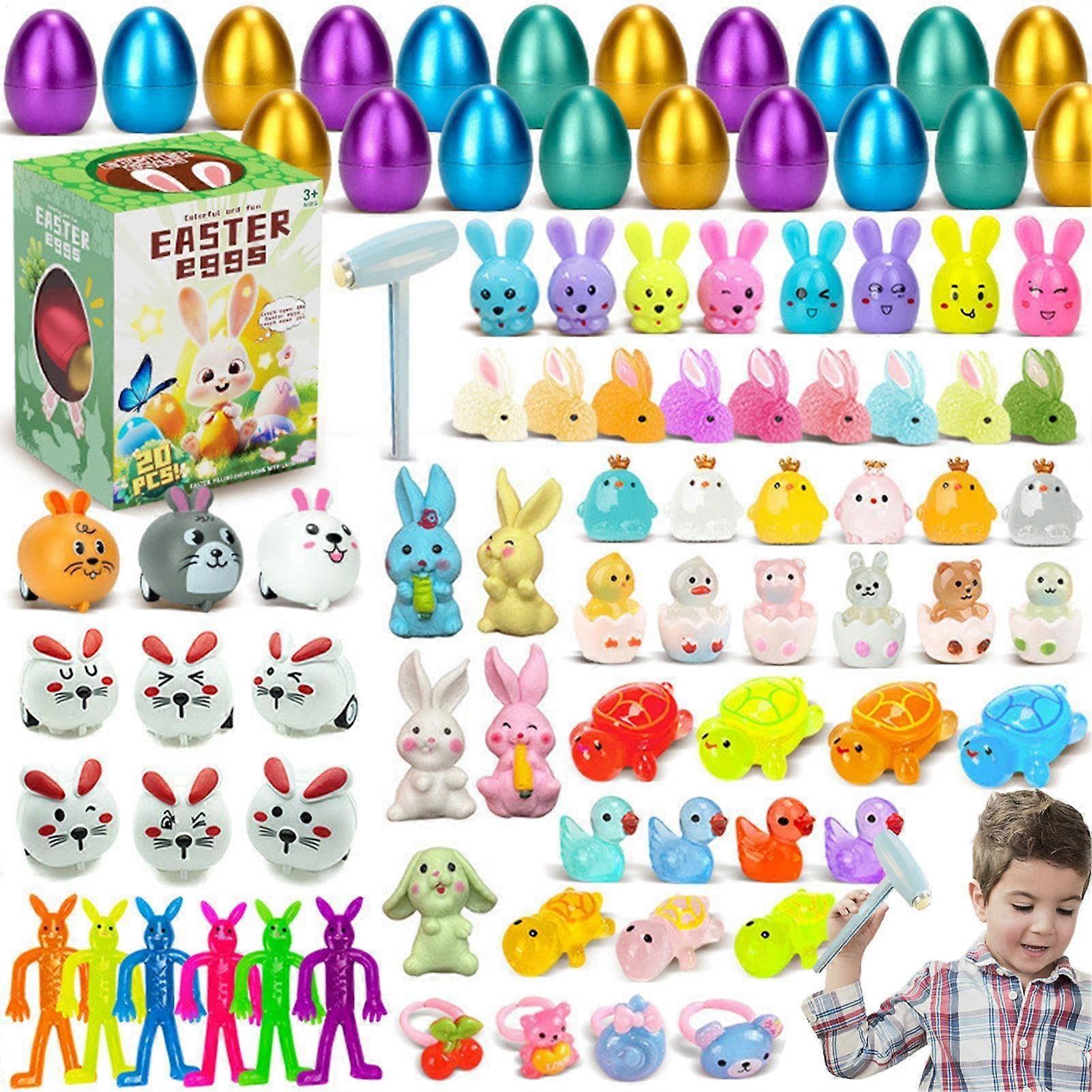 PreFilled Easter Eggs with Toy, Funny Egg Smashing Toys Easter Party Gifts