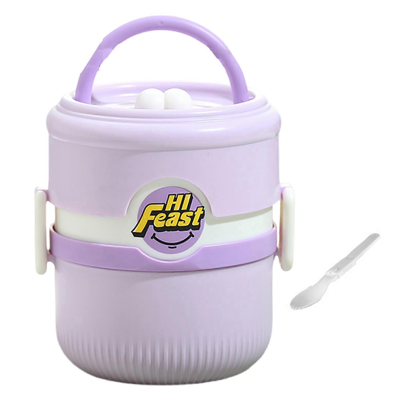 Stainless Steel Insulated Food Storage Container with Removable Compartments Ideal for Travel and Work