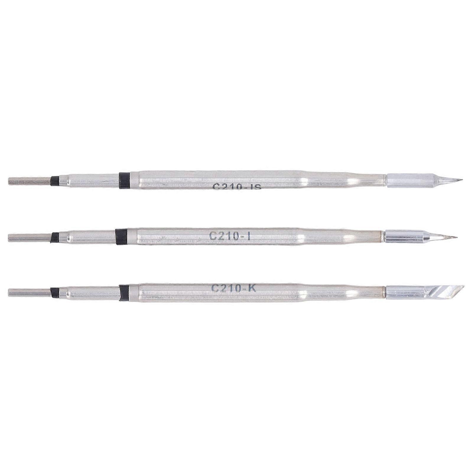 3 Pcs Solder Iron Head I IS K Type Replacement Fast Heating Core Soldering Iron Tips