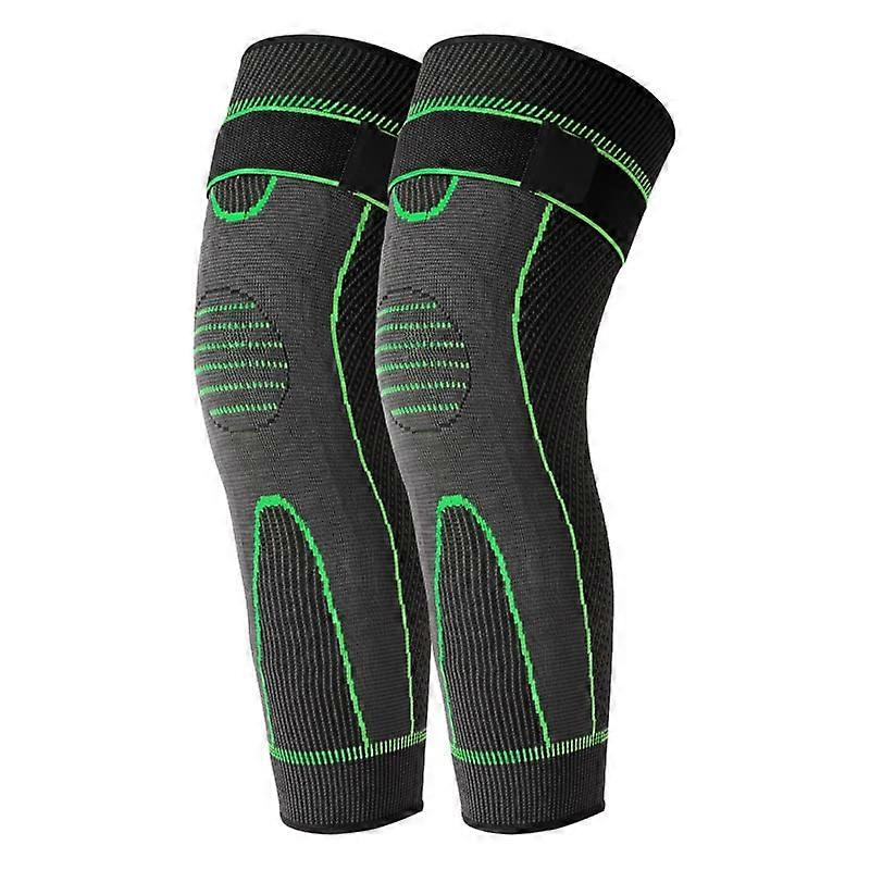 Lady Knee Pads, 2 Piece Exercise Protection for Women with Adjustable Knee Joints (M4560kg, Green)