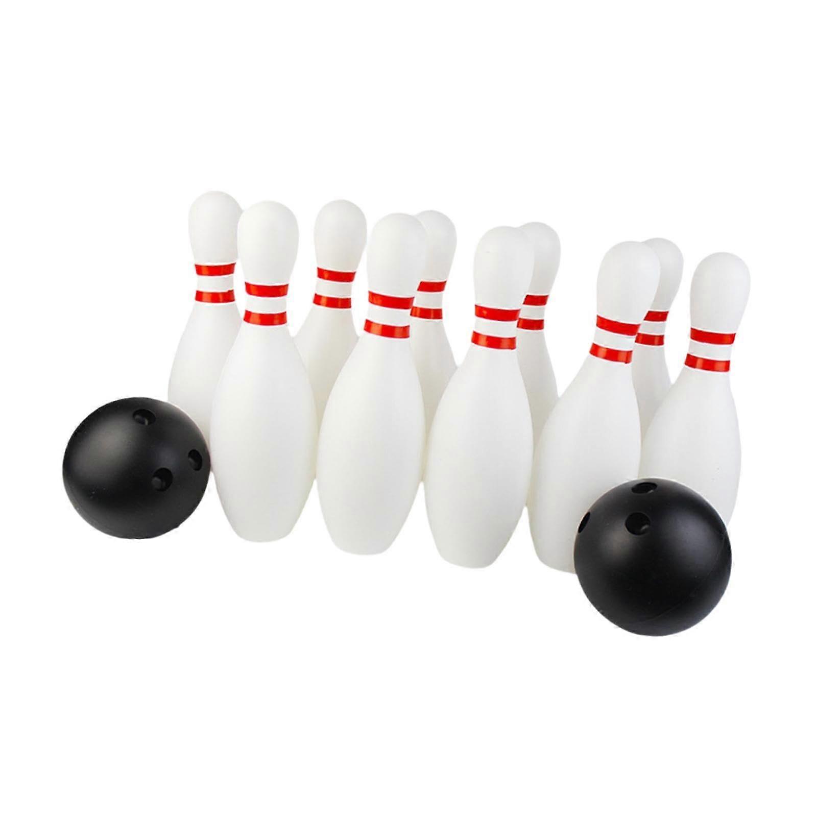 Bowling Set for Kids, Bowling Game, Motor Skills Family Game, 10 Pins and 2 Balls, Party Gift Game for Garden Play Together, 30 cm.