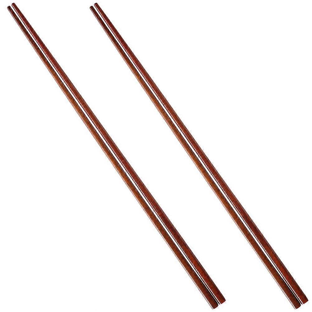 Chinese Cooking Chopsticks Red Sandalwood Kitchen Utensil Frying 16.51x0.20x0.20in Avoid Burns 2Pairs