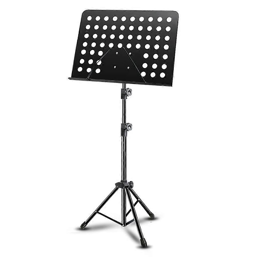 Portable Foldable Music Stand for Guitar, Drum, Violin, Guzheng, Piano - Adjustable Height, Black Music Score Table