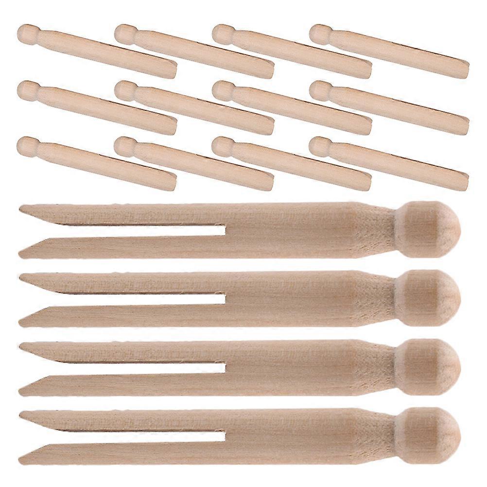 Clothes Drying Clamps Rustic Round Wooden Clothespins Natural Wood Ideal For Home Users Craft Enthusiasts 25Pcs