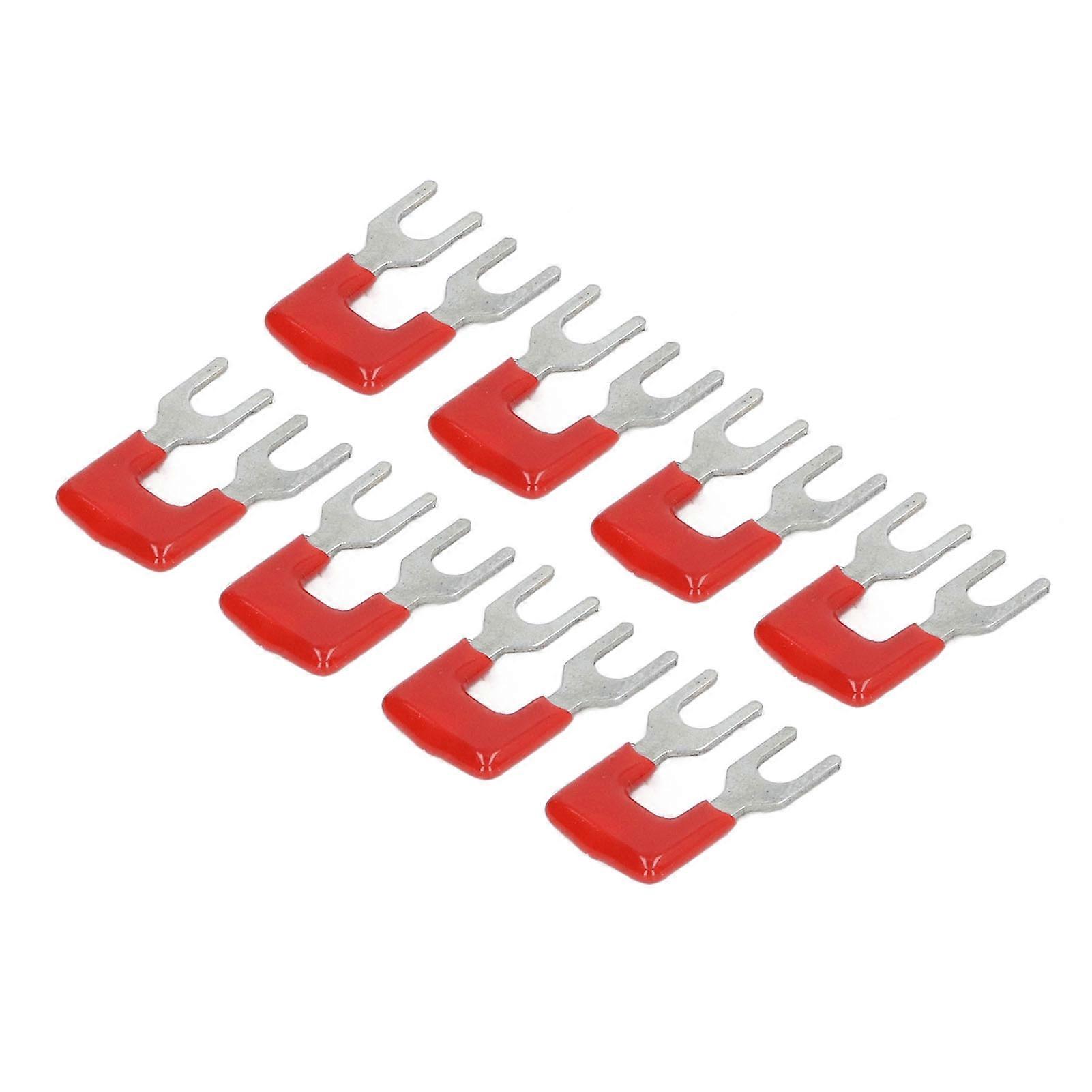 20Pcs Jumper Block Borniers Cuivre Conducteur PVC Coque Fourche Type Borniers 400V 15A Rouge TB 1502