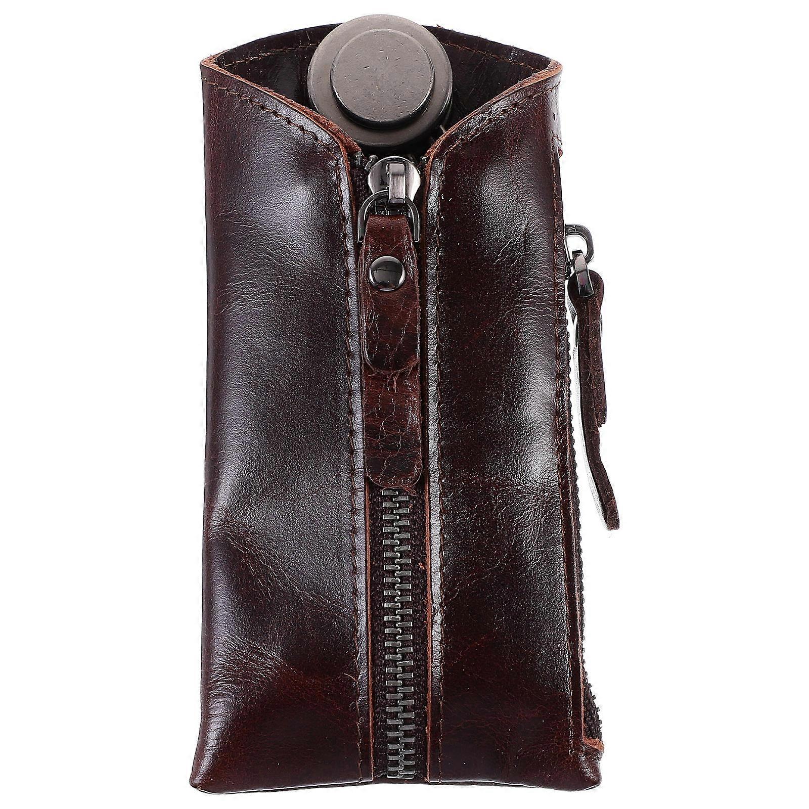 Wallet Key Holder Case Cowhide Leather Protect Keys Daily Use 1Pack