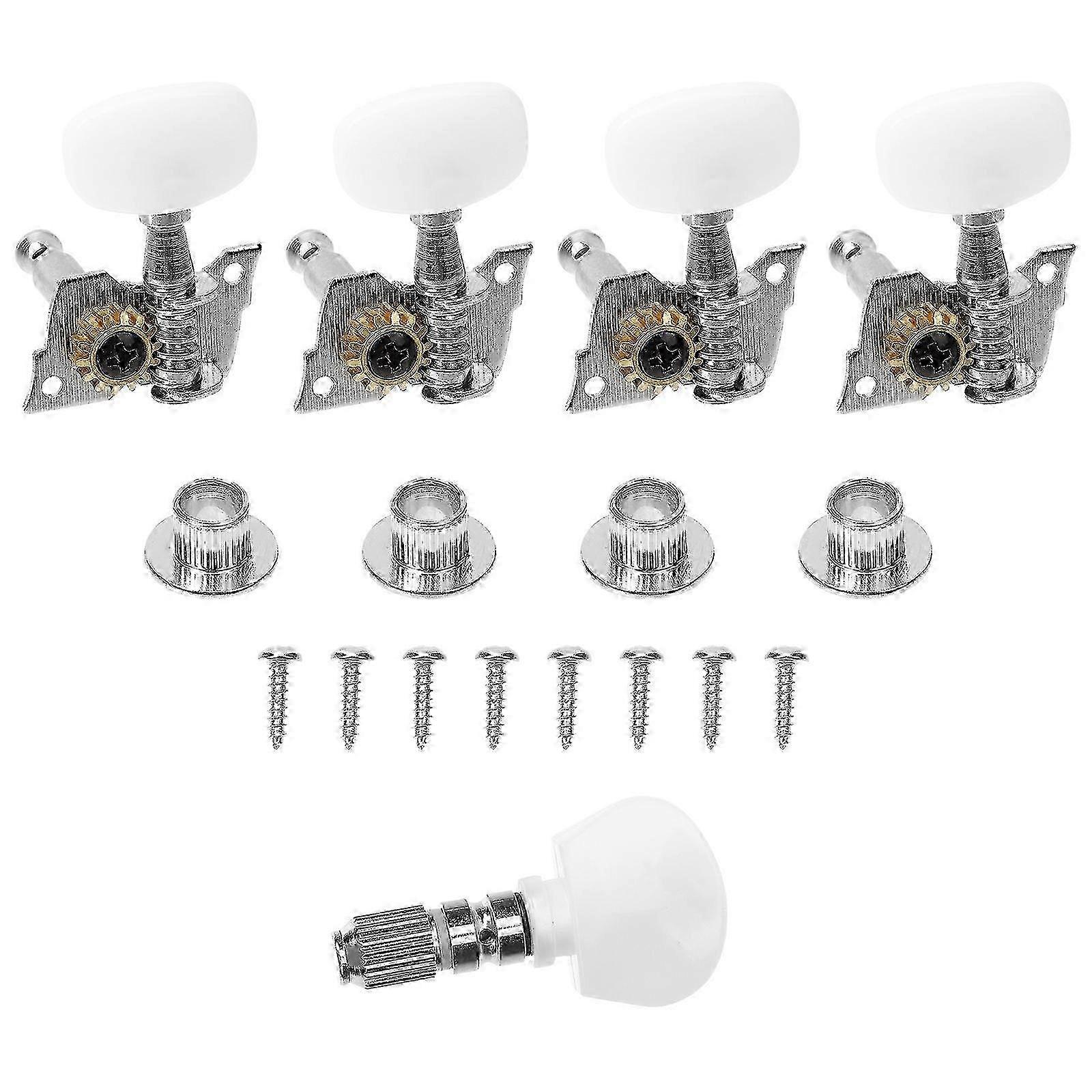 Silver Banjo Machine Heads Tuners 3.8x3.8cm - High-Quality Instrument Accessories for Improved Tuning Stability