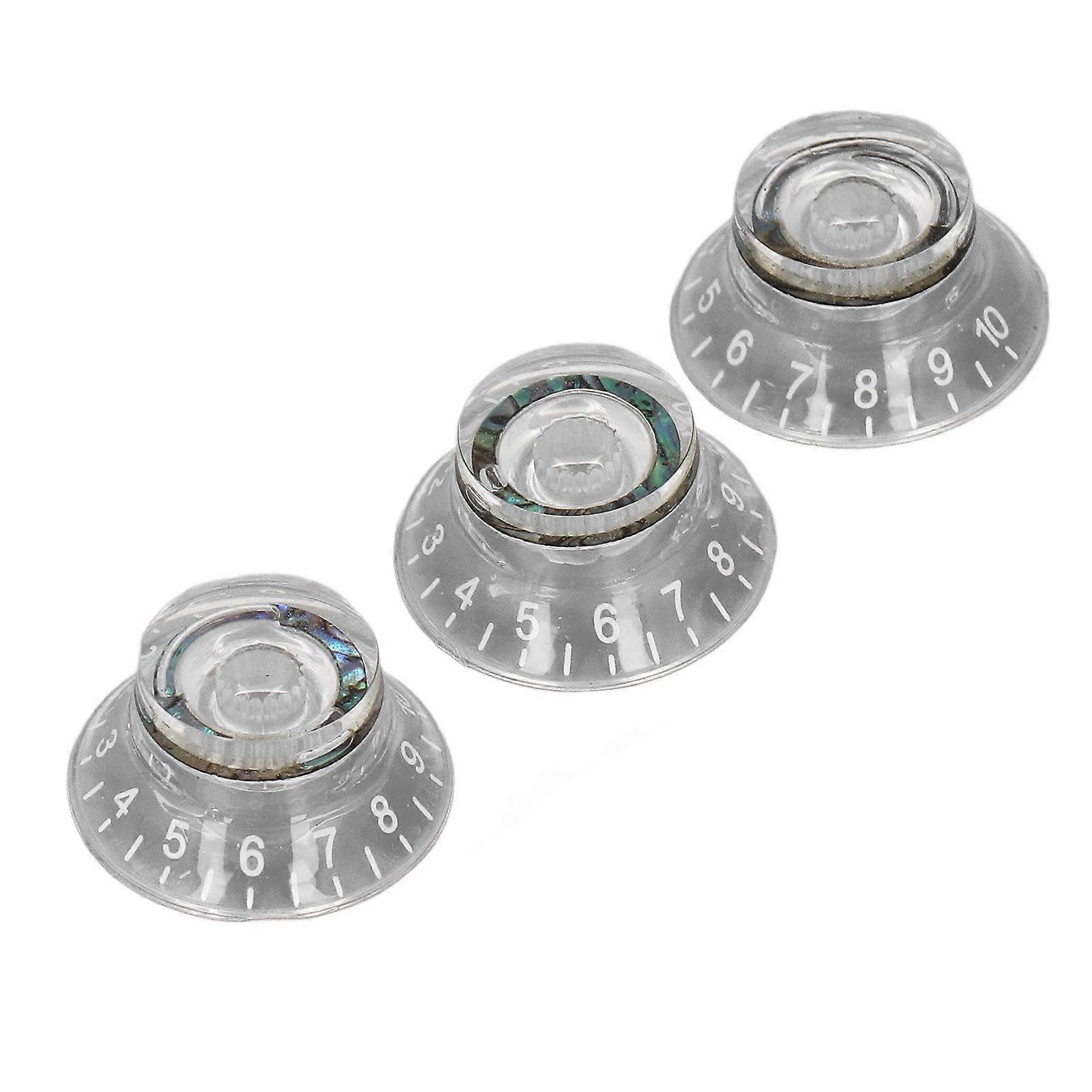3PCS Guitar Potentiometer Control Knob Acrylic 6mm Inner Diameter 360° Rotation Guitar Speed Control Knob