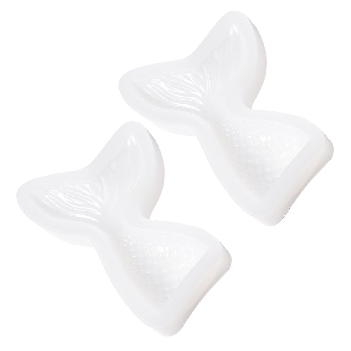 Unique Silicone Molds For Epoxy Resin Fish Tail Shape Diy Craft Projects Recyclable Low Carbon 2Pcs