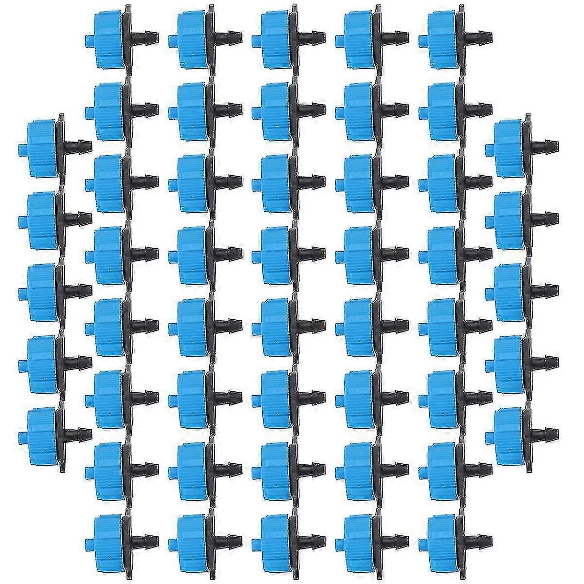 50pcs المياه الموفرة للأسمدة بالتنقيط الري بالتنقيط 8l الضغط تعويض التنقيط لحديقة حديقة بوتينغ (الأزرق)