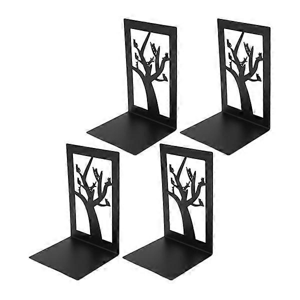 4pcs metal bookends, orderly storage, arbitrary adjustment, smoother edges, anti-static bookends, decorative for home, school, cat tree