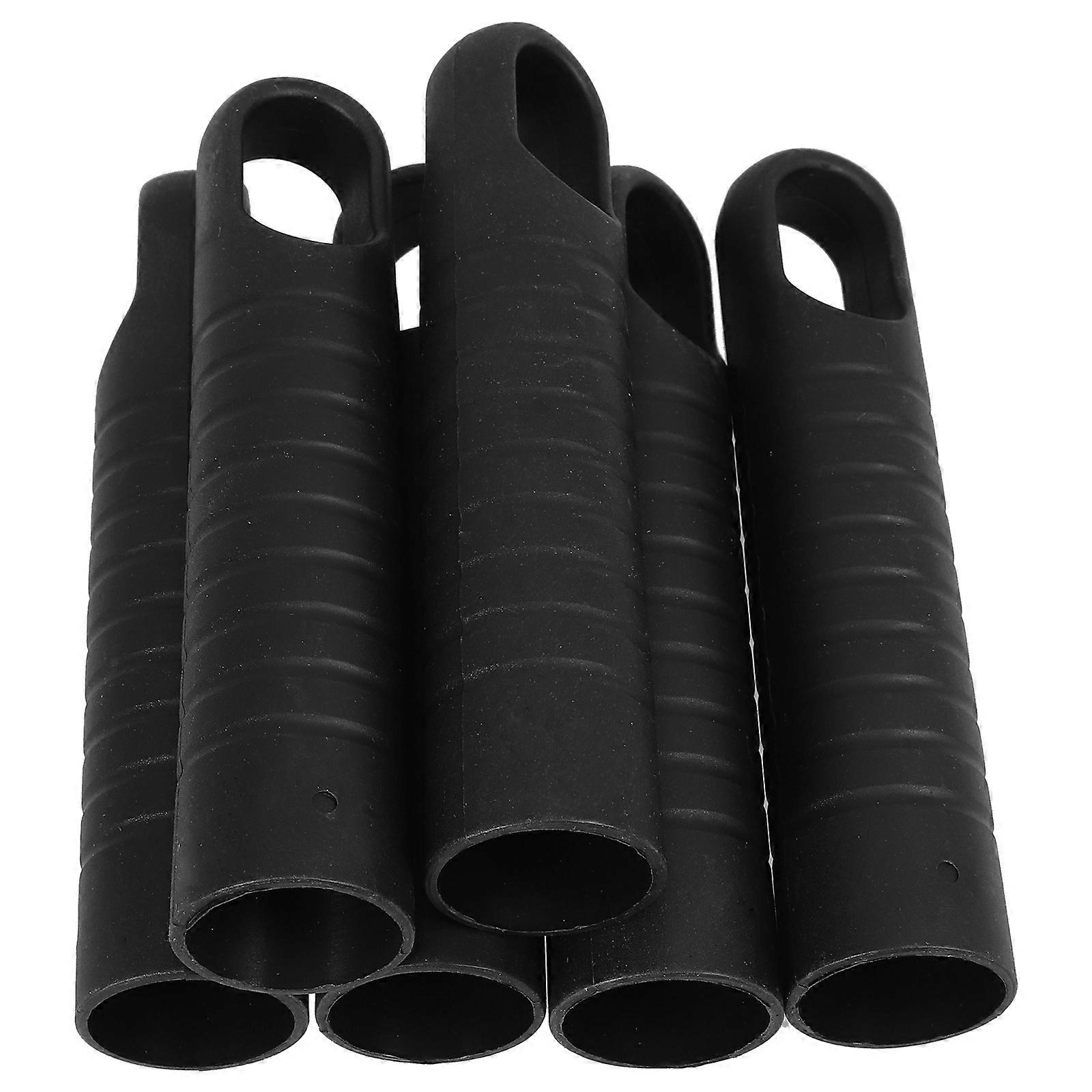 6pcs Ergonomic Mop Handle End Caps Replacement Grips for Broom & Mop Poles Easy Installation Enhanced Control Efficient Cleaning Black
