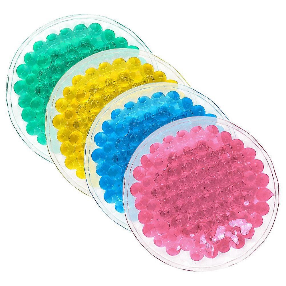 Small Round Ice Pack For Facial Use And Eye Relief Cold Compress With Reusable Design Suitable For Kids And Adults Pink 4Pcs