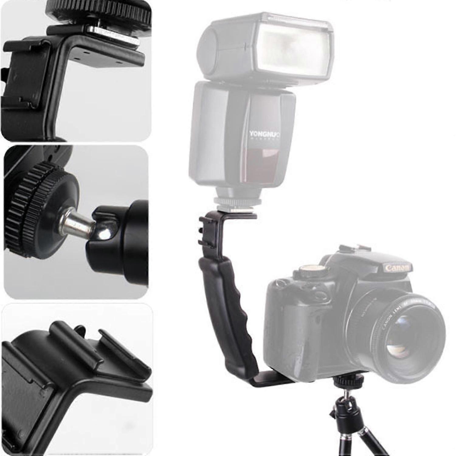 Camera Flash Grip Holder Universal Camera Holder L-Bracket Adjustable