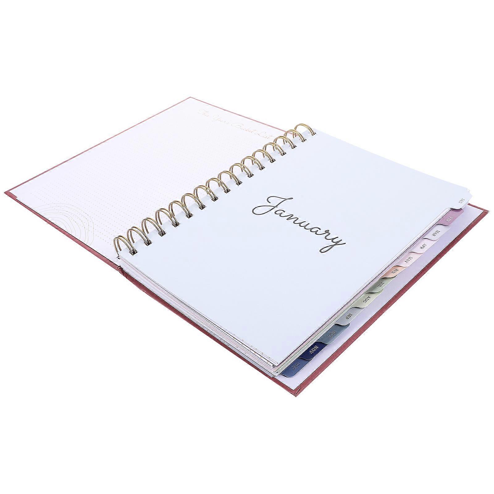 Stylish Dark Red Monthly Planner notebook with Good Paper Material for Writing and Scheduling A5 Size