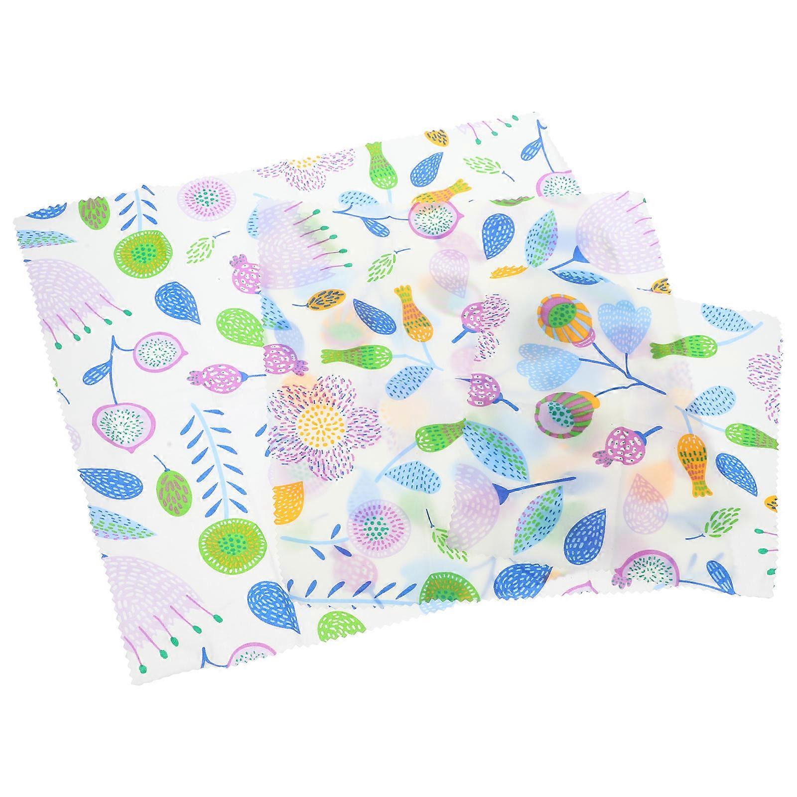 Reusable Beeswax Wraps for Kitchen Use Made of Cotton and Wax Paper Safe Healthy NonSticky Tear Resistant 3 Sizes Included