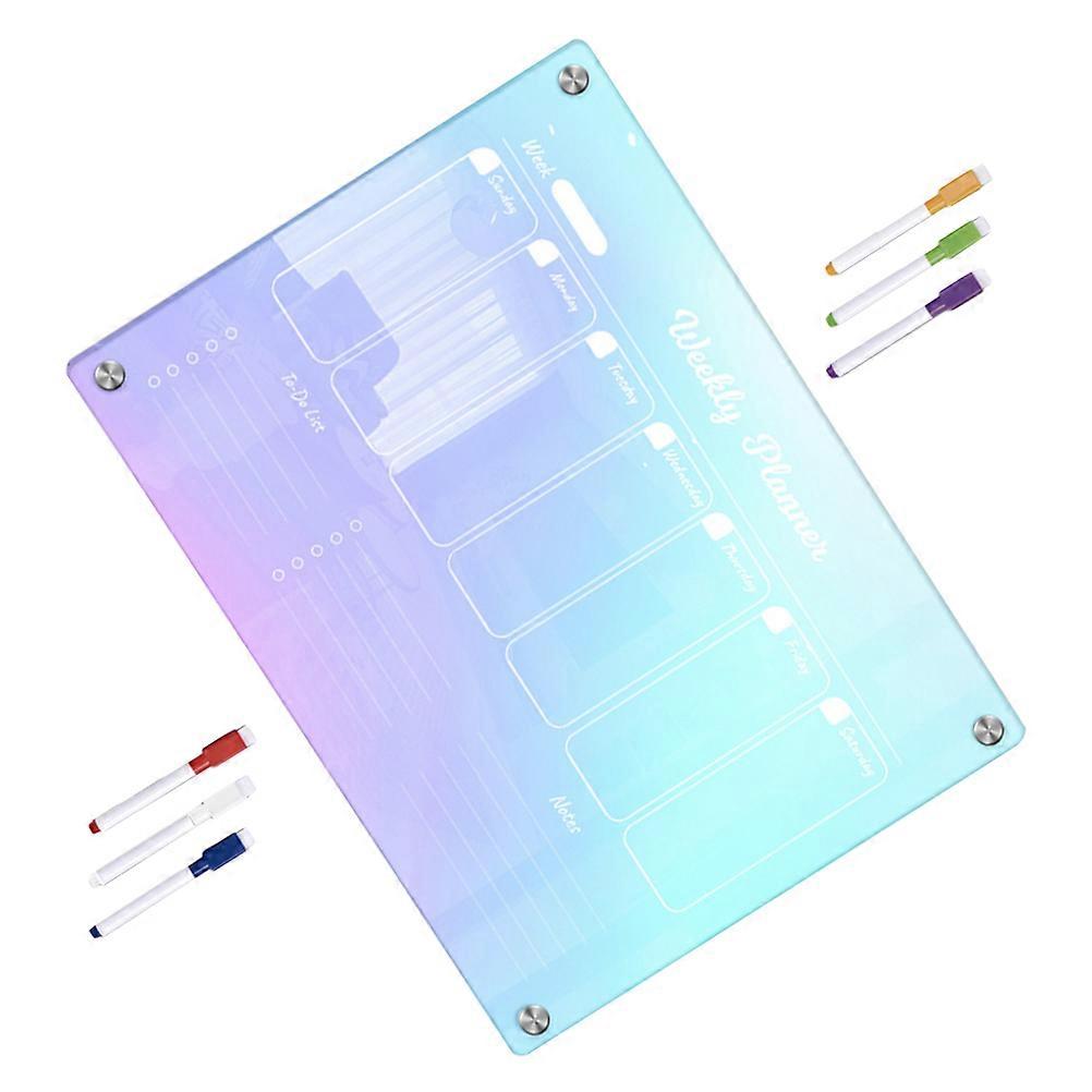 Dry Erase Fridge Board Chores Planning Board Magnetic Attachment Kitchen Writing Board Assorted Color 1Set