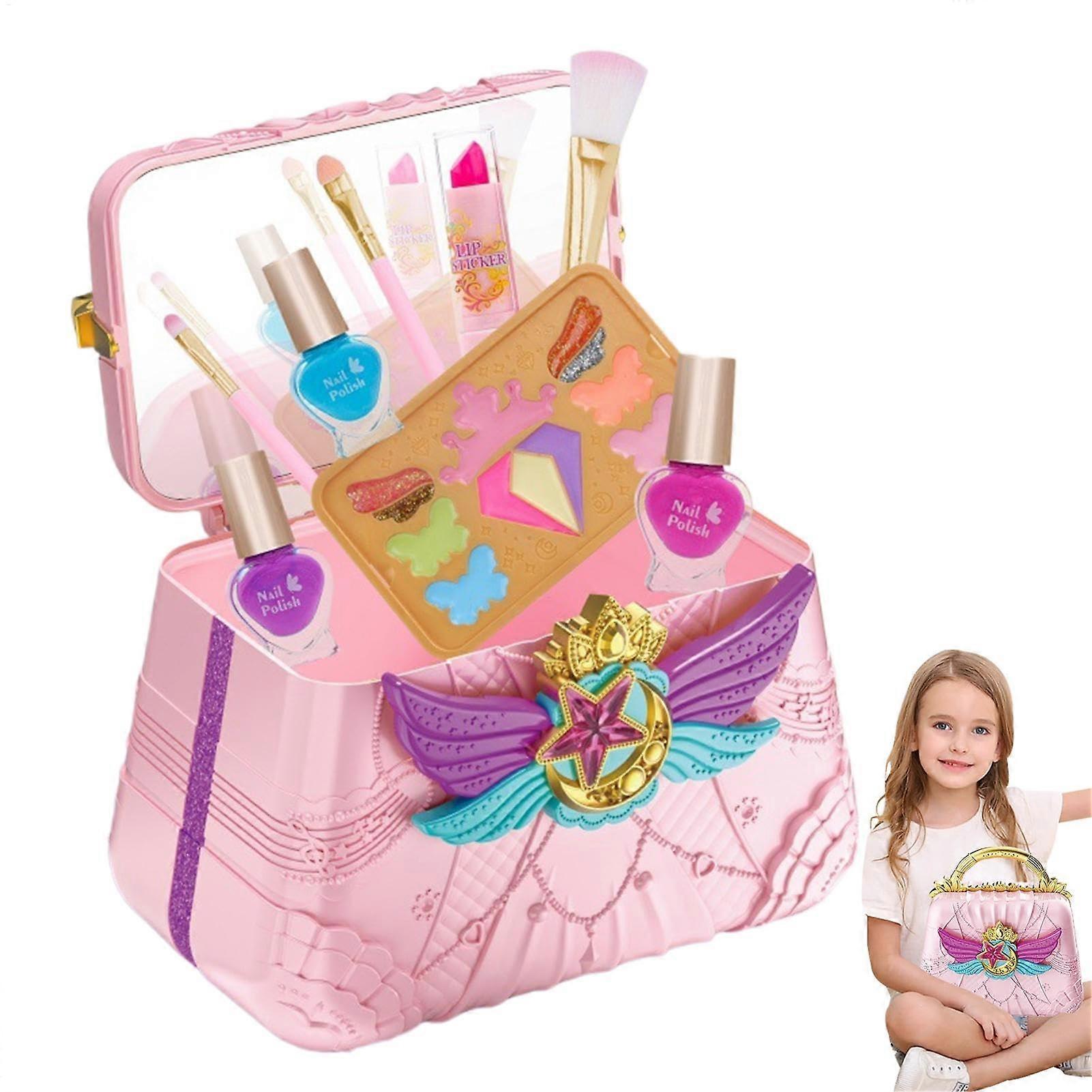 Make-Up Set for Little Girls, Princess Dress-Up Playset with Storage Case,  Cosmetic Toy for Holidays and Birthdays | Fruugo US