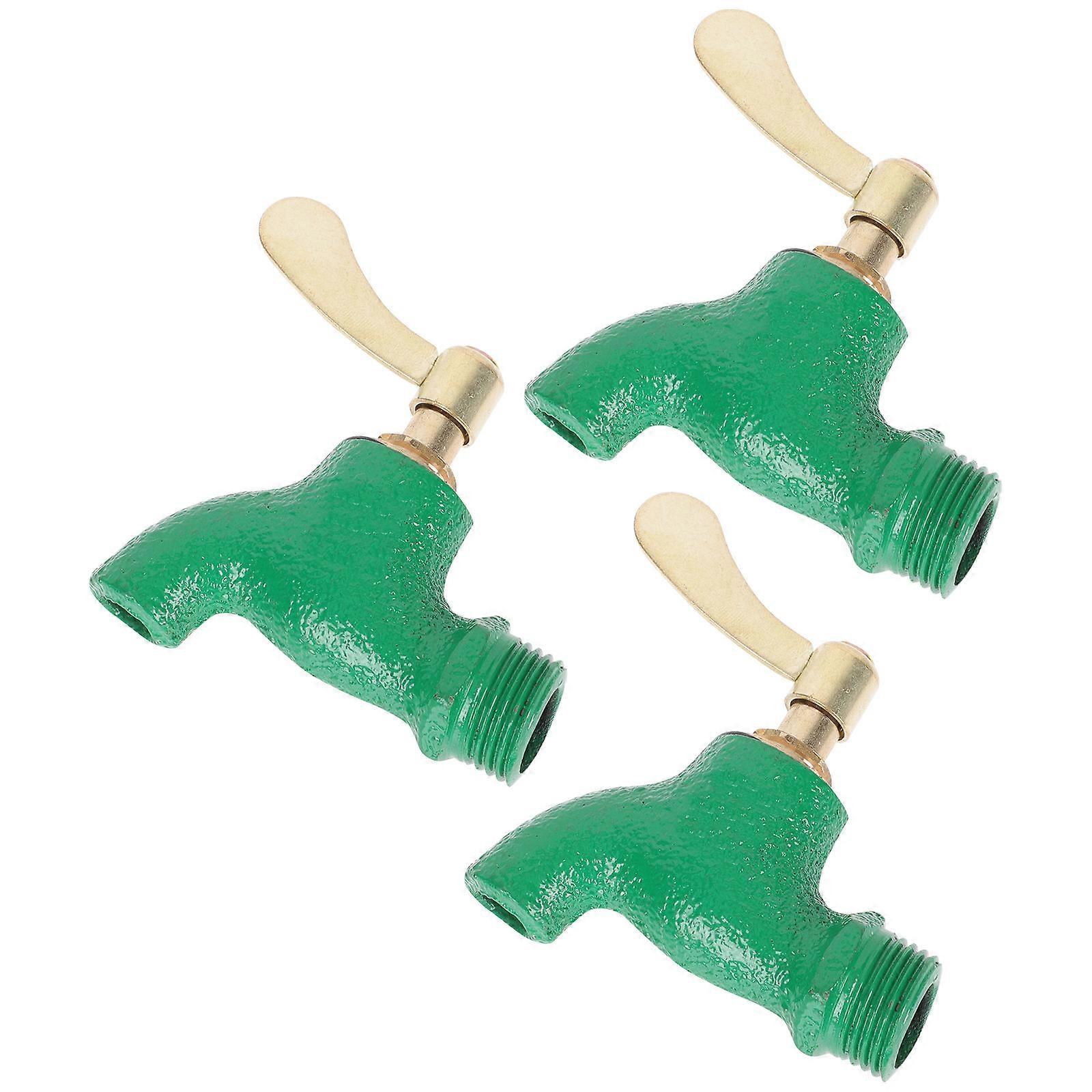 Outside Tap Wall Mount Mop Pool Tap Homeowners 3/4 Inch Iron 3Pcs Temperature Adjustment