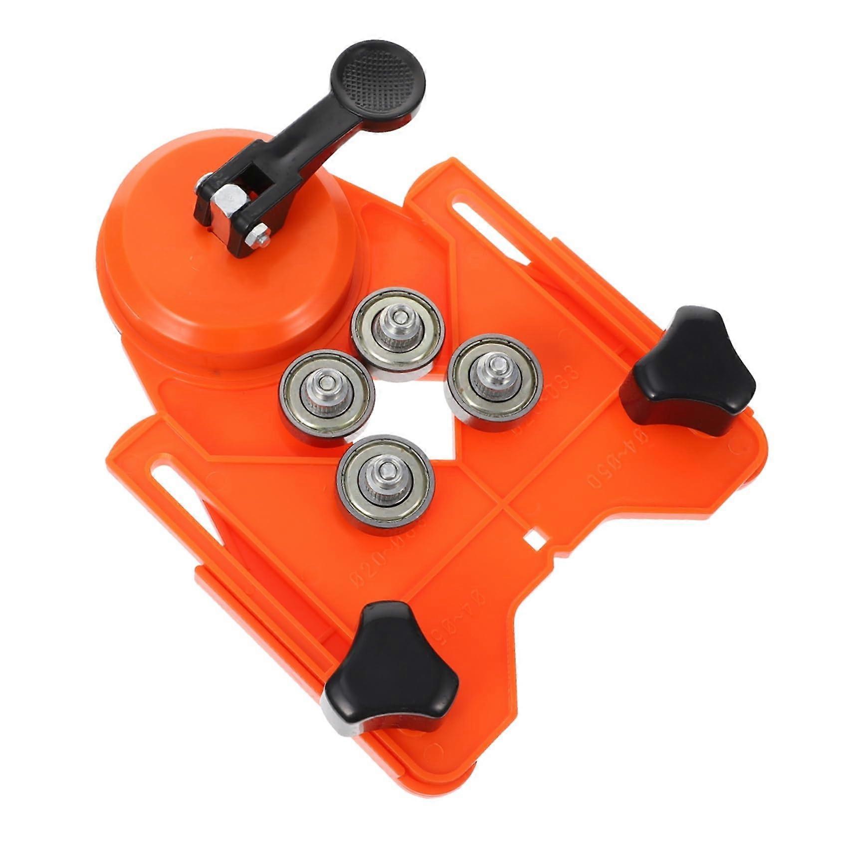 Hole Cutter Locator for Marble with Adjustable Guide Jig, Precise Centering, Orange Design for Clean Drilling