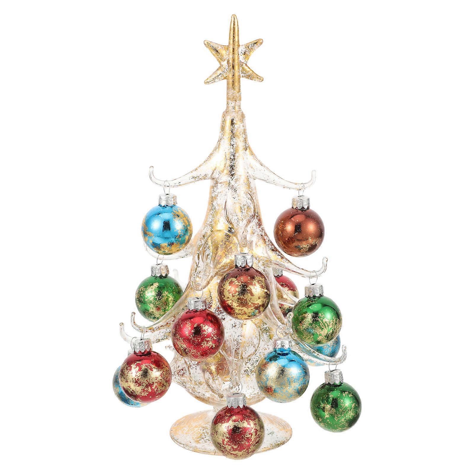Glass Christmas Trees Multi Small Xmas Tree for Festive Home Decoration