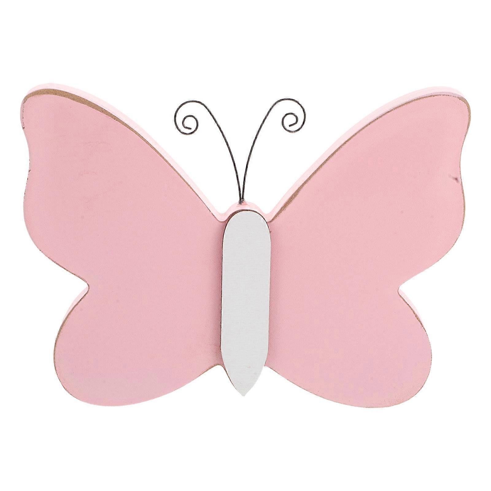 فراشة خشبية متدرجة صينية زينة تصميم إبداعي وردي 15.80X12.00X1.10CM المستهلكين العامين 1 عبوة