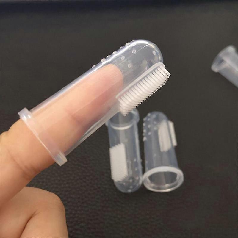 Soft Silicone Pet Finger Toothbrush Teddy Dog Brush Bad Breath Tartar Remover Teeth Oral Care Puppy Cat Cleaning Products