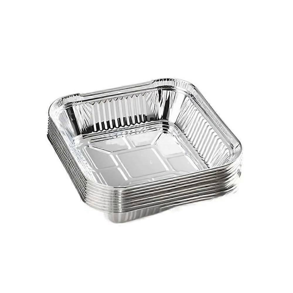 Square Disposable Baking Pan, Aluminium Foil Bakeware, Reusable Stackable, Thickened 17.8 cm (7 in)
