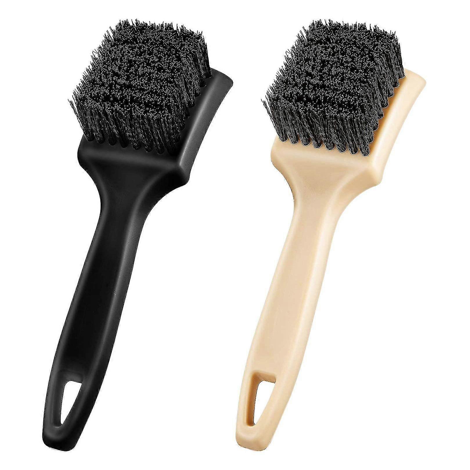 Car cleaning brush set, Black + Apricot, Nylon material, Suitable for multiple scenarios