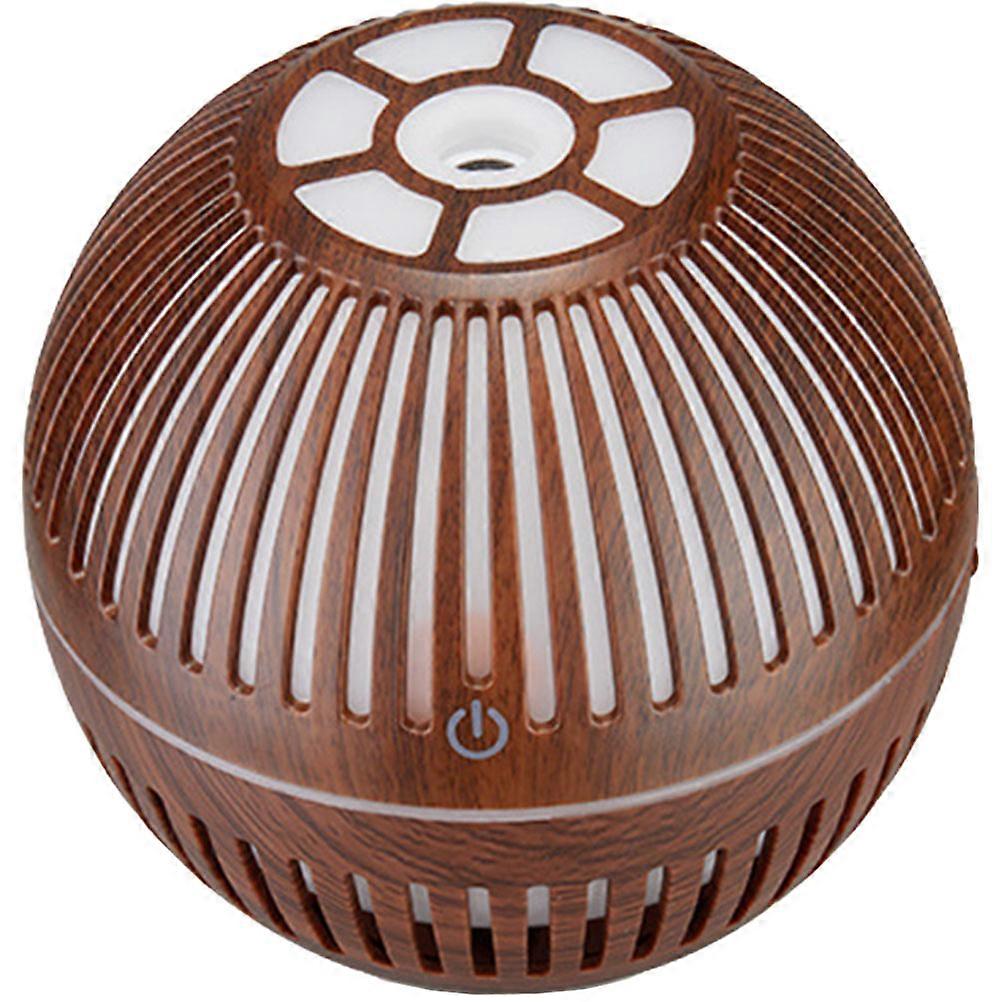 Mini Hollowed Wood Grain Ultrasonic Aroma Diffuser for Office Desktop – Quiet Essential Oil Diffuser for Aromatherapy, Study, Work, and Sleep