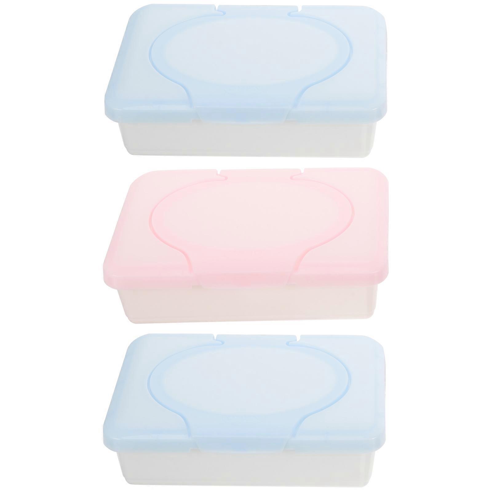 Wipe Dispenser with PP Material for Storage Use Assorted Color Compact and Lightweight Design Fits Various Scenes 3Pcs