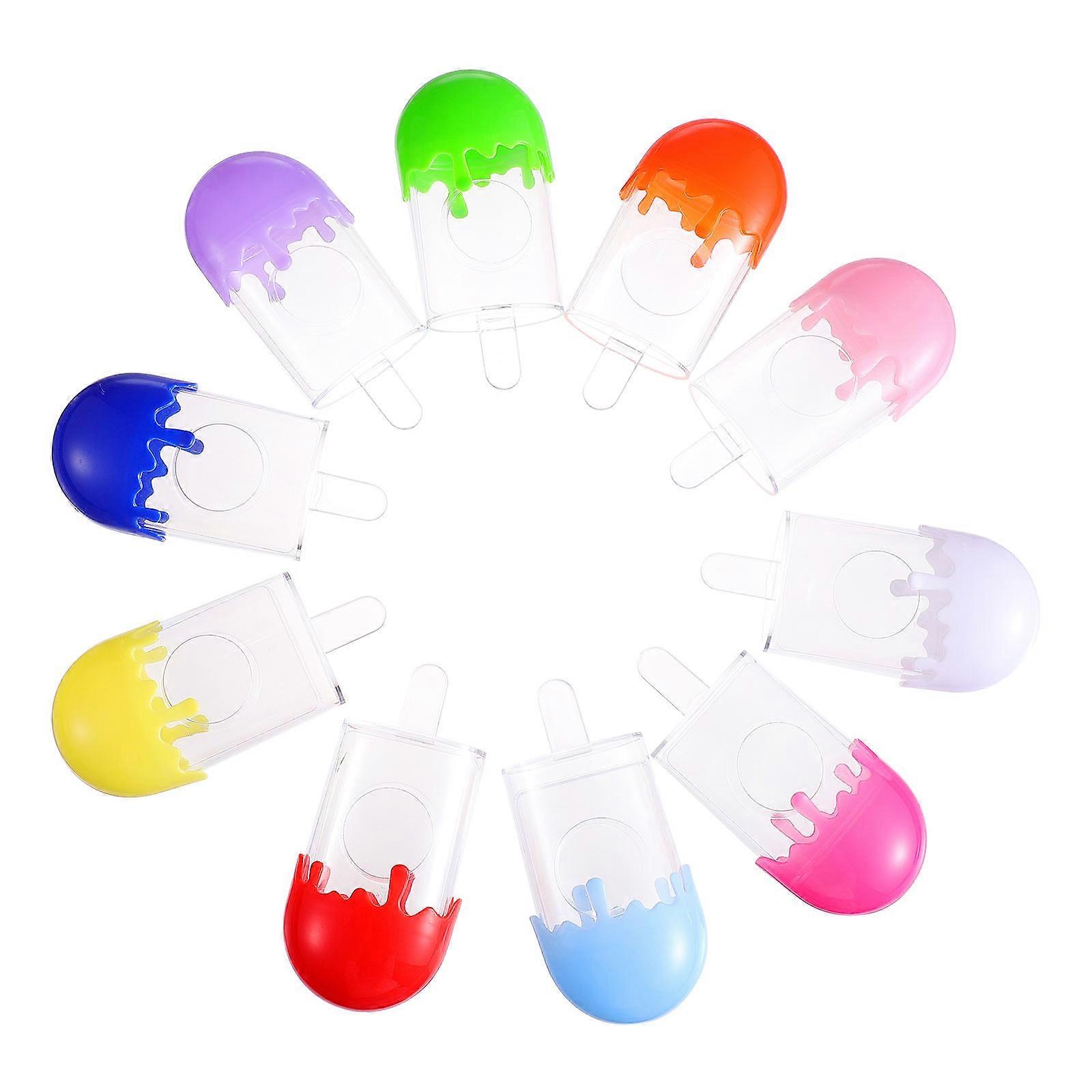 Masteelf 10Pcs Ice Cream Shaped False Eyelash Storage Cases