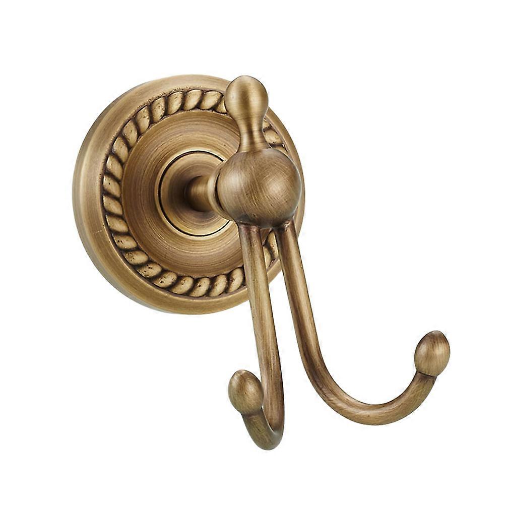 Golden Brass Coat Hook for Hanging Clothes Wall Mounted with Screws Stylish Retro Home Decor