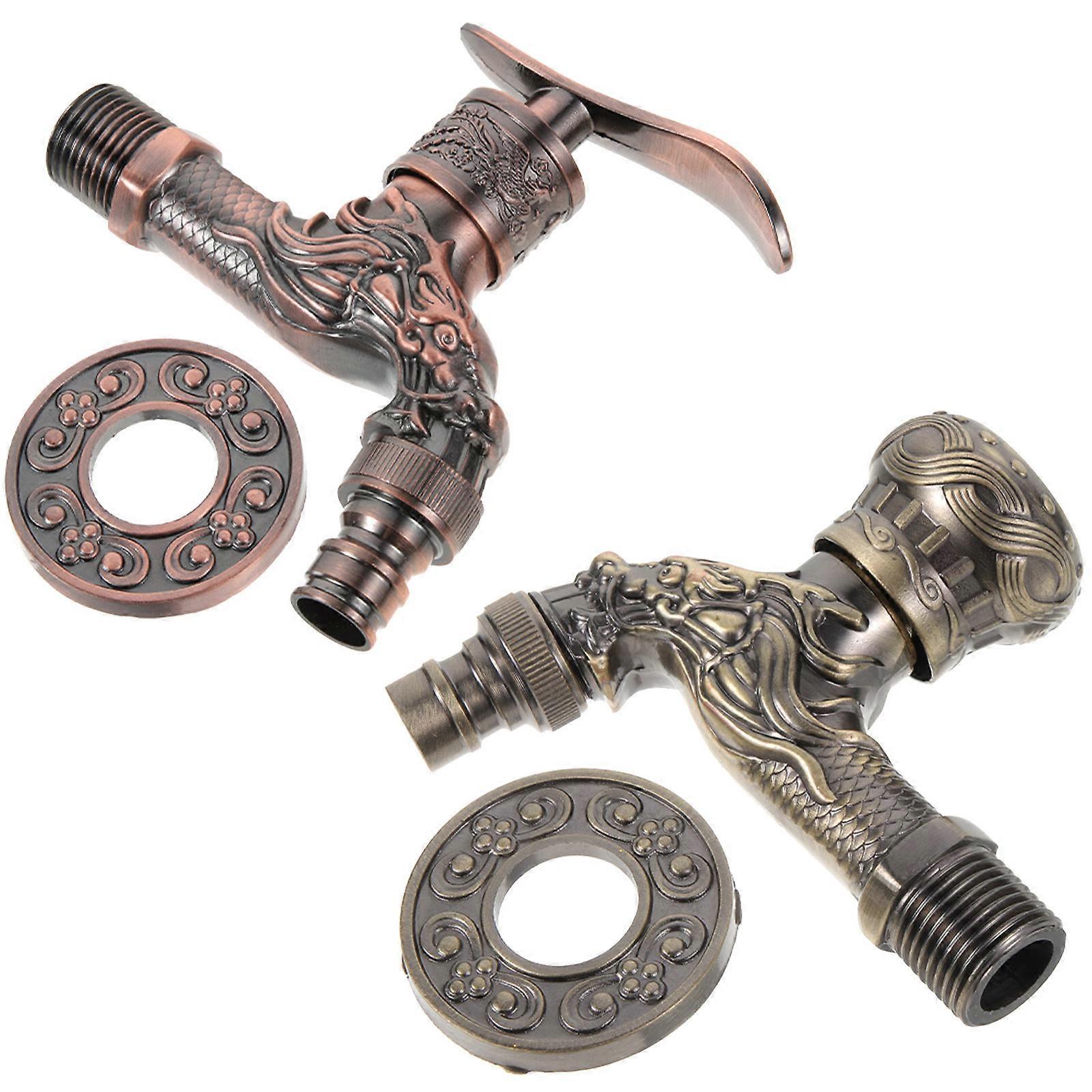 Durable Copper Alloy Toilet Faucet with Antique Bronze Design for Bathroom Use in Assorted Color