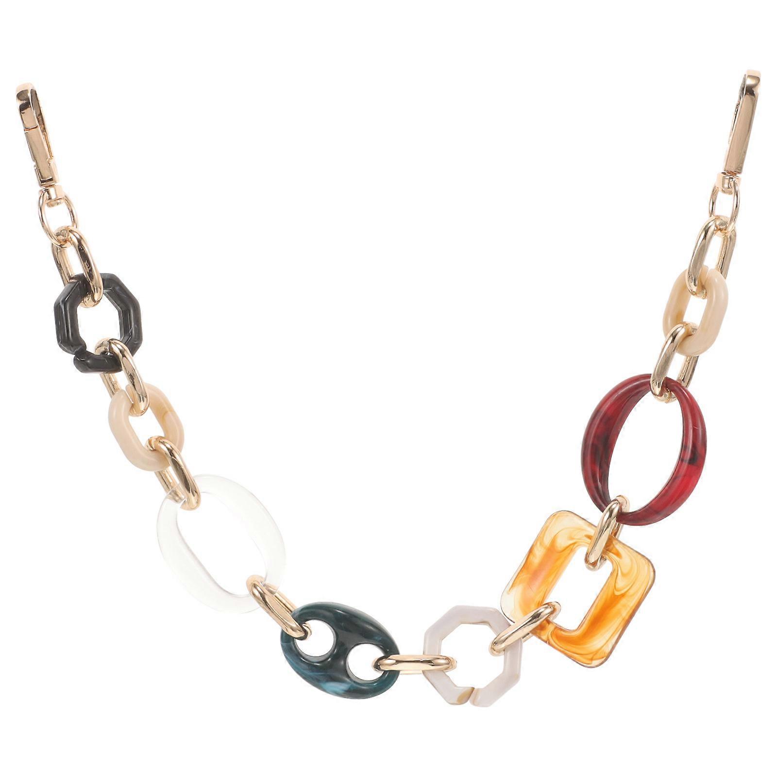 Resin DIY Bag Chain for Handbag & Wallet Decoration – Stylish Acrylic Shoulder Strap Replacement for Women's Clutches & Purses