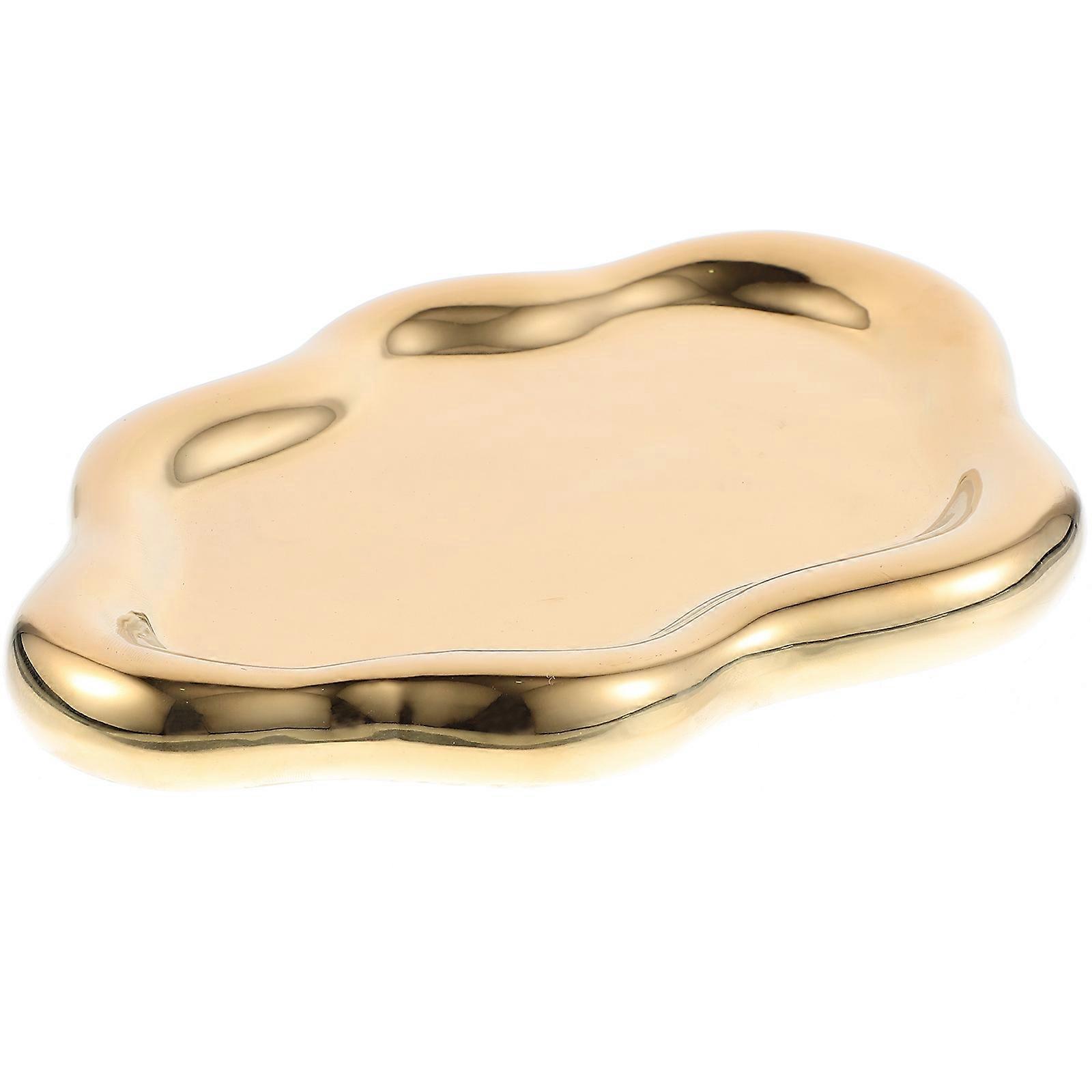 Crab Water Dish Crab And Reptile Bowl For Feeding 19.5x13.5x1.5cm Golden Prevent Spilling 1 Set