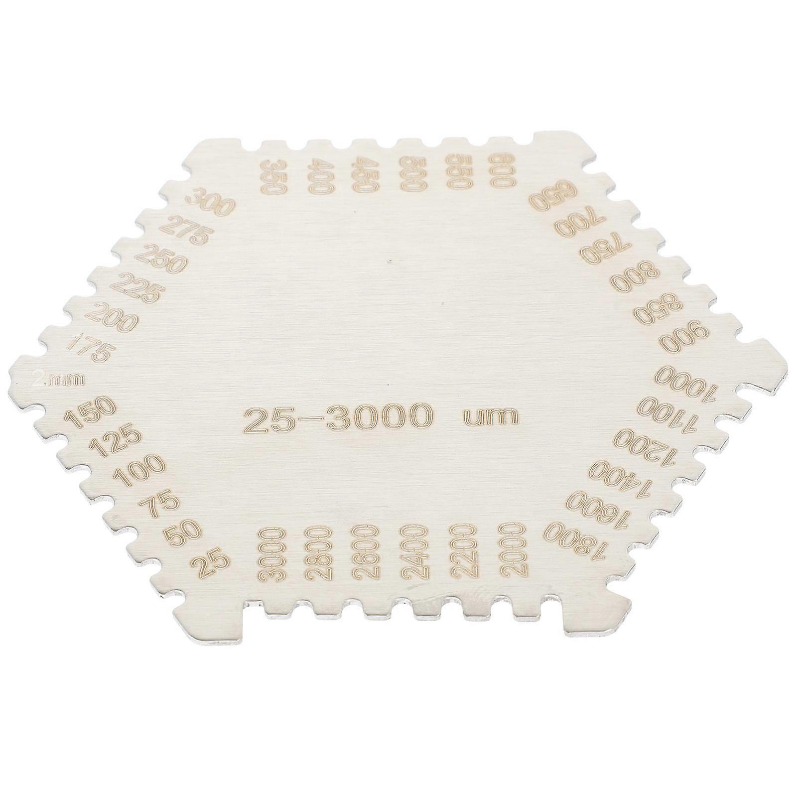 Hexagonal Wet Film Comb for Measuring Use Ensures Accuracy with Stainless Steel 6 Pieces