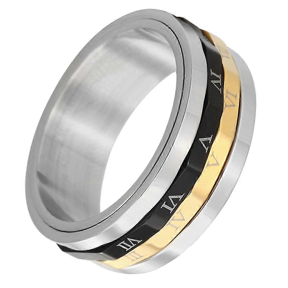 Man Titanium Steel Ring Jewelry For Decoration Assorted Color Simple Design 1Set