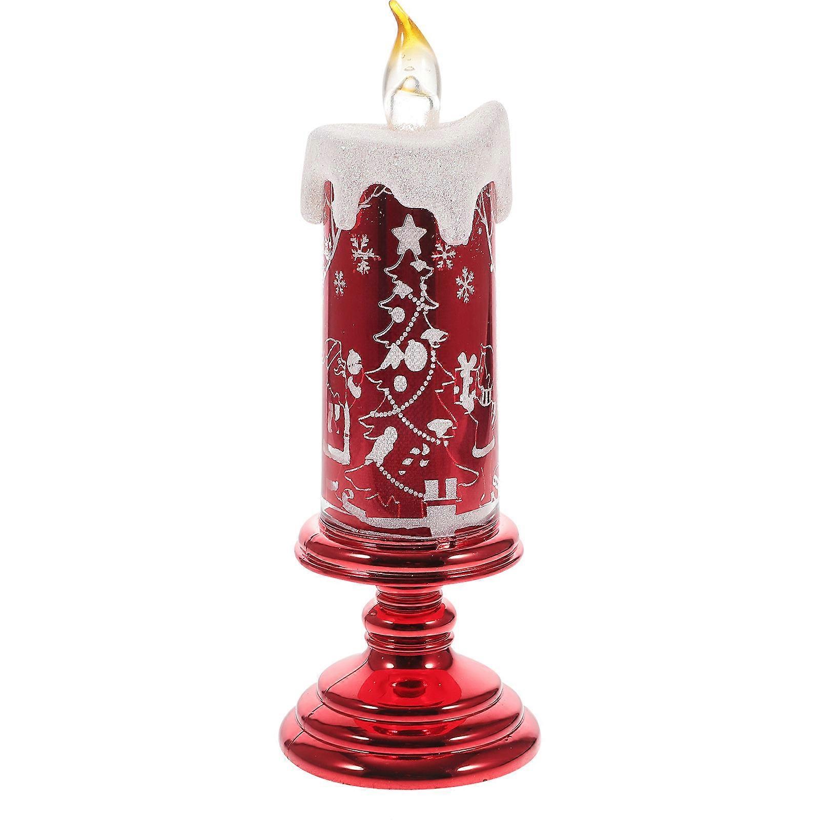 Flameless LED Candle Lamps with Realistic Flickering Effect, Purple, Safe for Home and Banquet Decorations, No Battery Required