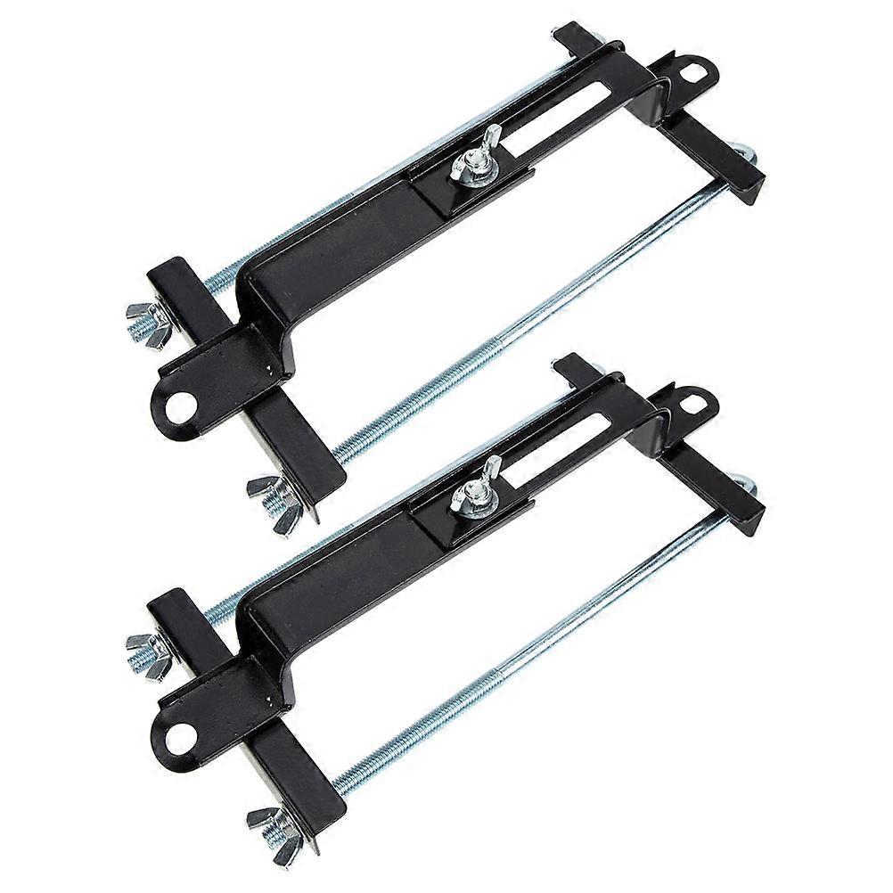 2pcs Universal Car Battery Holders Adjustable Metal Bracket for Battery Support
