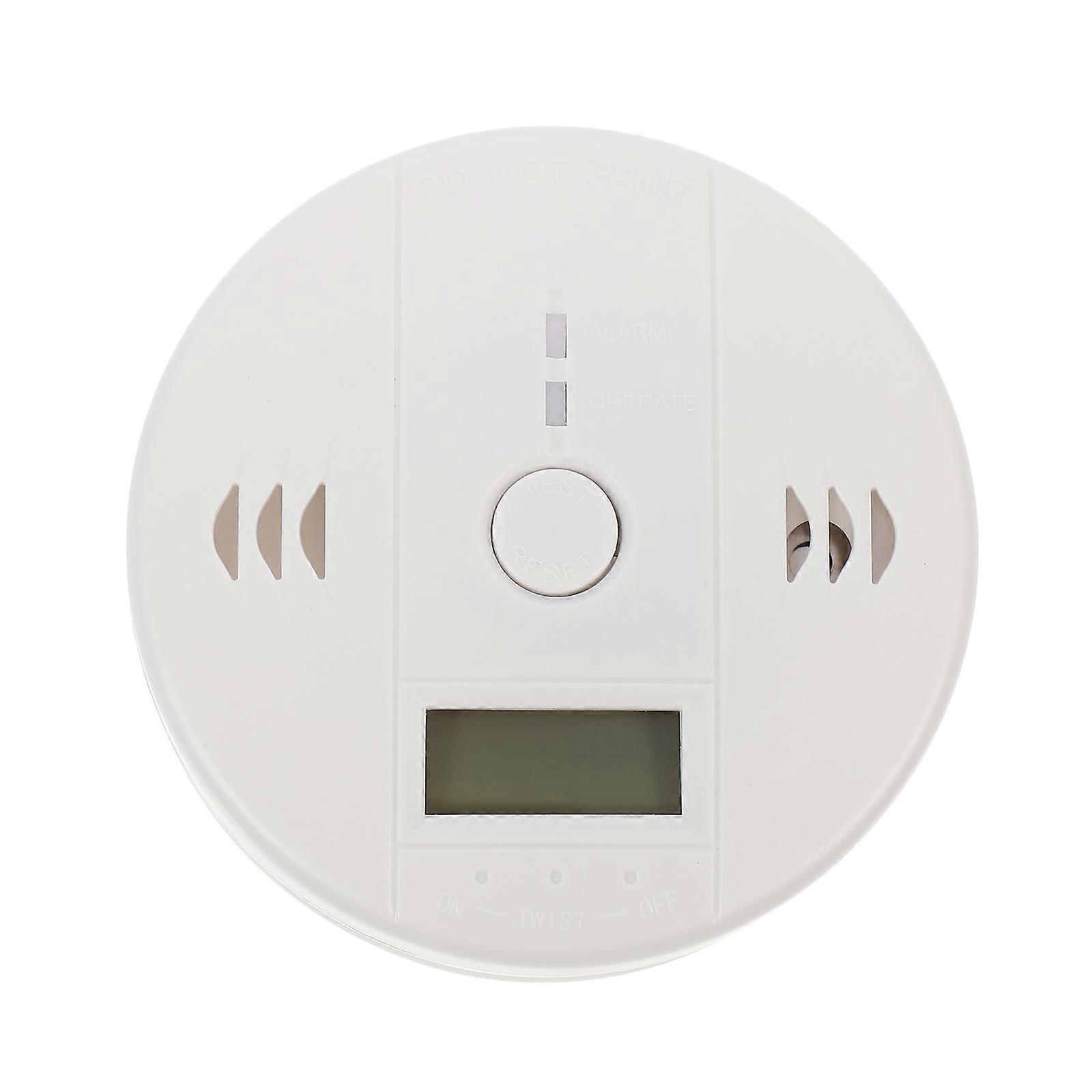 CO Detection 1Set Digital Portable LCD Detector White ABS Construction For Safety Equipment