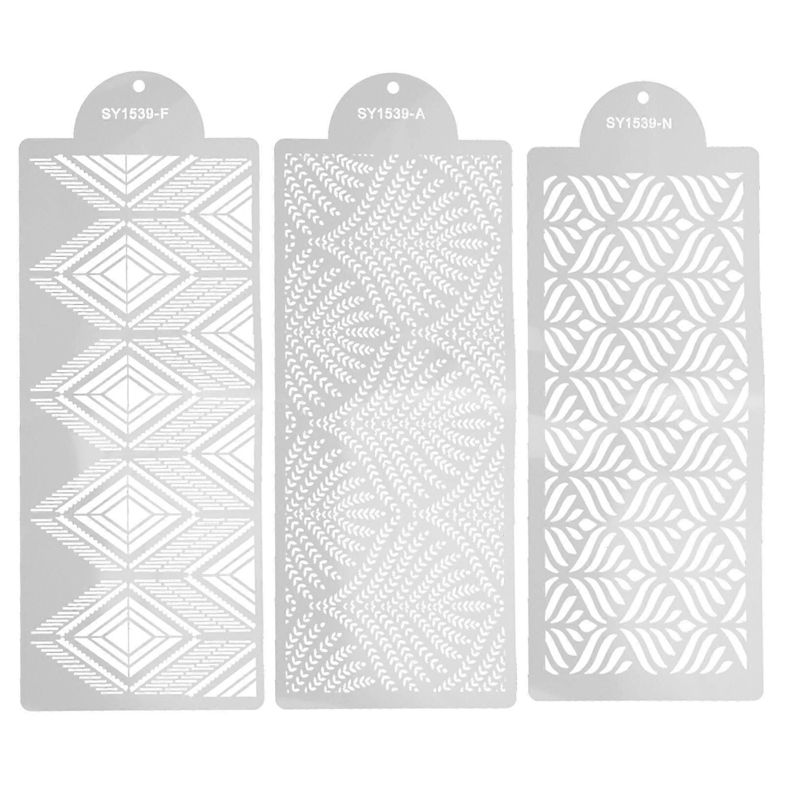 1 Set 3Pcs Cake Molds Cake Decorating Stencils Cake Templates Cake Stencils